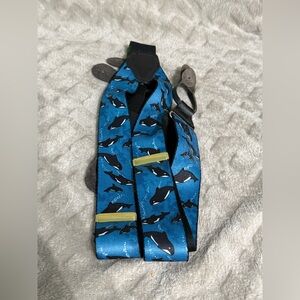 Blue Whale Pattern Suspenders